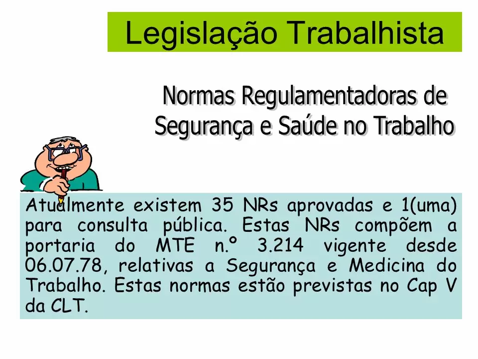 Leis trabalhistas de higiene e saúde